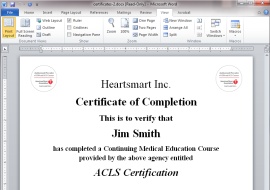 Certificate printing system