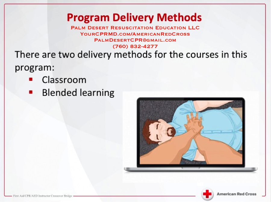 YourCPRMD.com PDRE & American Red Cross (History - American Red Cross Key Services - Program Delivery Methods)